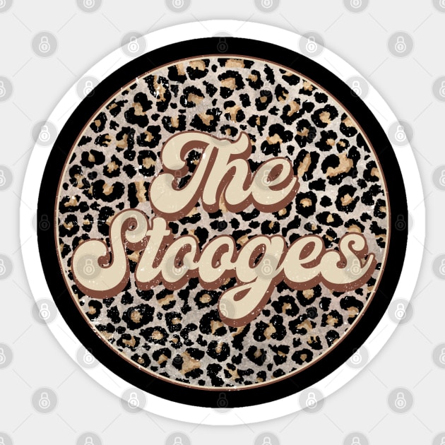 Retro Music Stooges Personalized Name Circle Birthday Sticker by BilodeauBlue